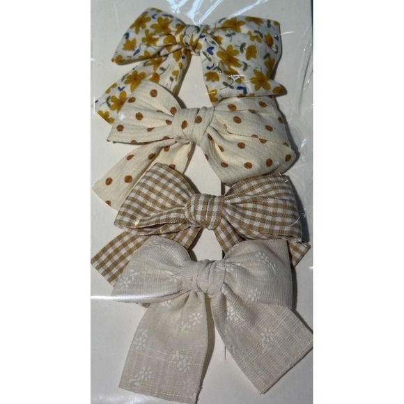 Toddler Girls Bows (Yellow 8 Piece Set) - Picture 2 of 4